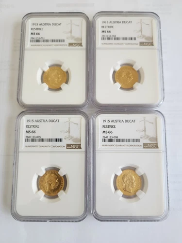 1915 MS 66 Austria Ducat Restrike NGC Certified Superb Gem  This Sale For 1 Coin