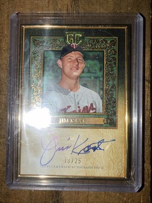 2025 Topps Gilded   - Gold Framed HOF Auto Jim Kaat #HAFA-JK Emerald /25