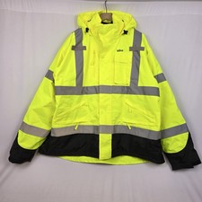 Radians Radwear Hi-Vis Class 3 Jacket 2X Reflective Hooded Work Coat