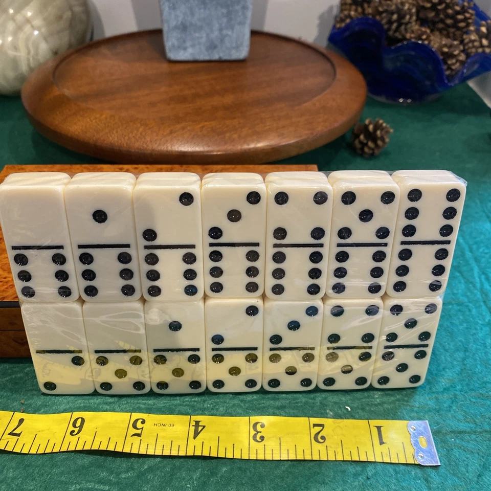 New Set of PVC Dominoes Set In Wood Effect Box - Image 4 of 4