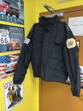 Spieway Chicago Police Giacca Capispalla Uomo XL Blu con Patch e Stelle Bar