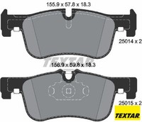 Textar 2501401 Bremsbelagsatz FüR Scheibenbremse Bremsbelagsatz FüR BMW