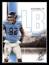 2024 Topps Signature Class #193 Jaylen Harrell Rookie Tennessee Titans