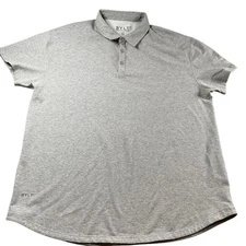 BYLT Premium Basics Lux Heather Gray Polo Shirt Men's XXL Short Sleeve