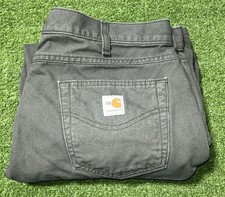 Carhartt Flame Resistant FR Canvas Pants Moss Green CAT 2 Mens 38X30 FRB159 MOS