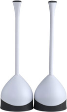 Toilet Plunger with Hideaway Caddy, Set of 2   for Bathroom Organization and ...