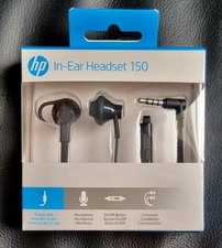 Image of HP In-Ear Headset 150 - Brand New In Box Sealed - Black Earphones 3.5mm Jack