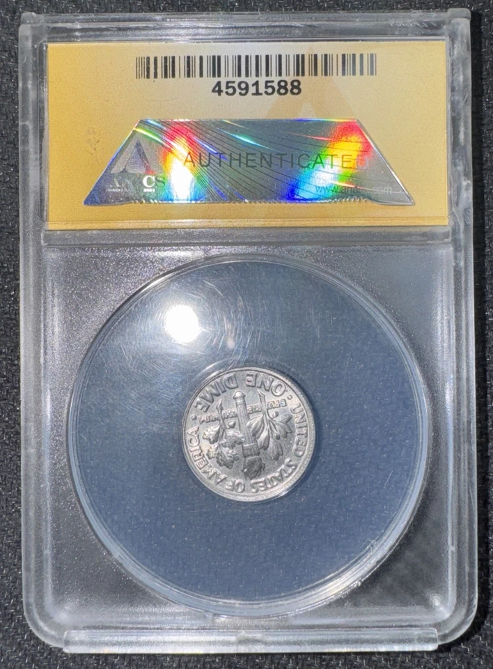 10c DIME ERROR STRUCK THRU LATE STAGE CAPPED DIE MS64 ~ 1965-2016 ROOSEVELT DIME - Image 4 of 4