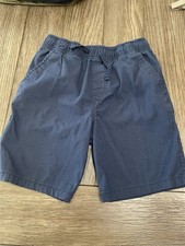 New Wonder Nation Boy Pull on Shorts Blue Woven School Summer Shorts Sz 8 M