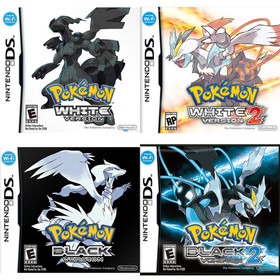 Nintendo DS DSi 3DS 2DS XL  Pok&eacute;mon Black Version 1&2 game with simple packaging
