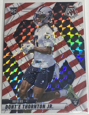 2025 Panini Mosaic - Rookies Dont'e Thornton Jr. #369 Red & White Stripe Raiders
