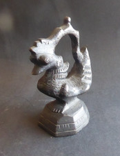 grand bronze poids a opium oiseau tbe h 11cm 720g