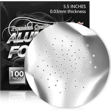 Pre-Punched 5.5 Inches 0.03mm Hookah Shisha Aluminum Foil Bowl Cover with Holes