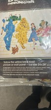 Vtg Nos Bucilla Wizard of Oz Needlecraft Kit 24 28"Yellow Brick Road Sealed 