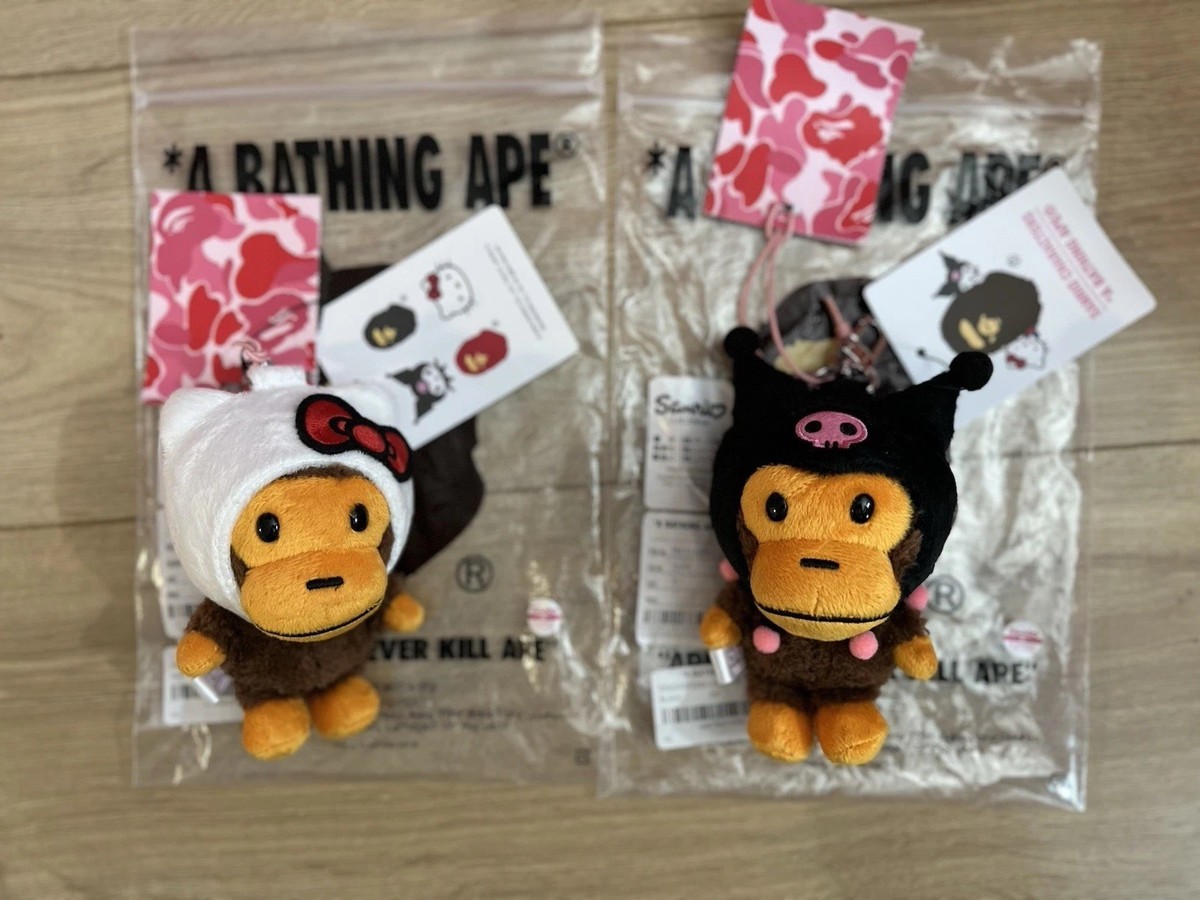 BAPE X SANRIO CHARACTERS HELLO KITTY X KUROMI. Plushy Doll X Bape
