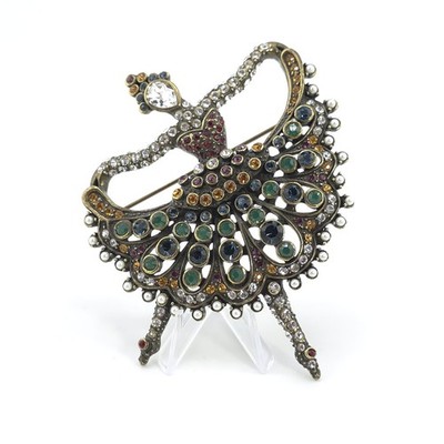 HEIDI DAUS Crystal Ballerina Dancer May I Have This Dance Pin Brooch