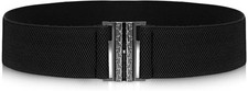 Wide Stretchy Belts for Women, Vintage Elastic Waist Belts Adjustable Cinch Belt