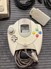 Sega Dreamcast White HKT-3020 with Cables, Controller, Tremor Pak - Tested Works