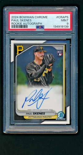 2024 bowman Chrome Paul Skenes RC Auto PSA 9