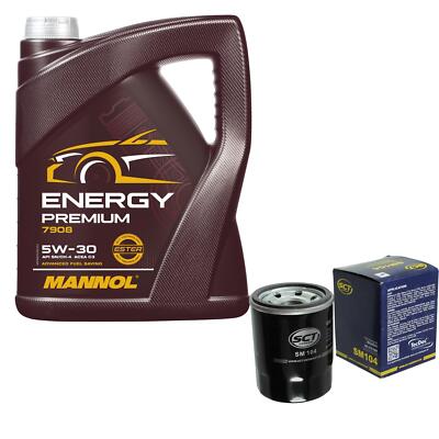 Ölwechsel Set 5L MANNOL Energy Premium 5W-30 + SCT Ölfilter Service 10164339