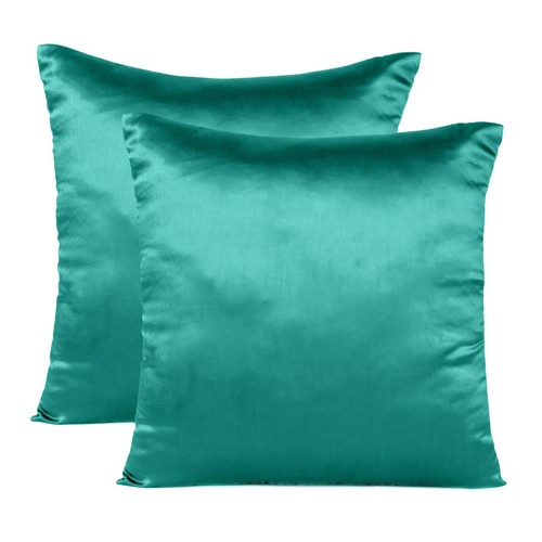 Cushion Cover Pillow Case Throw 18x18 Soft Decorative Solid Satin Pillow Shams - Picture 35 of 191
