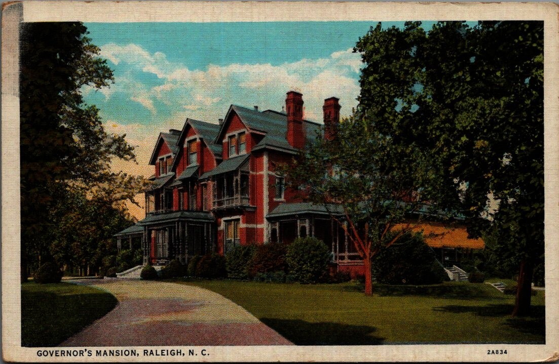 Governor's Mansion, Raleigh N.C. postcard unused