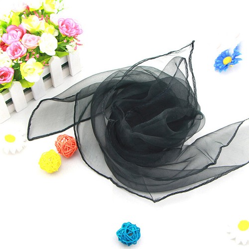 Solid Color Chiffon Square Scarf Neck Shawl Thin Silk Scarves DIY Pure Color√✜ - Picture 16 of 41