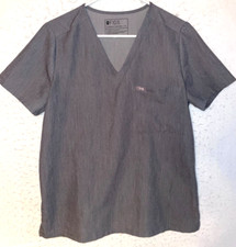 FIGS Women's Catarina Size M Graphite Gray One Pocket Scrub Top PO 2974