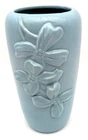 Vintage Haeger Matte Blue Embossed Dogwood Flower Vase