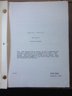 Vintage Bella Mafia Movie Script By Lynda La Plante 1990 1st Draft Rare Ebay