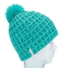 Coal Headwear THE WAFFLE W Womens 100 Silky Acrylic Pom Beanie Peppermint NEW