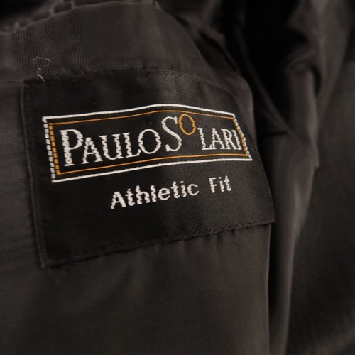 Paolo Solari Jacket XL XLT Gray Black 100% Wool Worsted Twill Blazer 48L - Picture 6 of 15