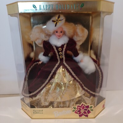 1996 Special Edition HAPPY HOLIDAY BARBIE PURPLE EYES Christmas NEW SEALED