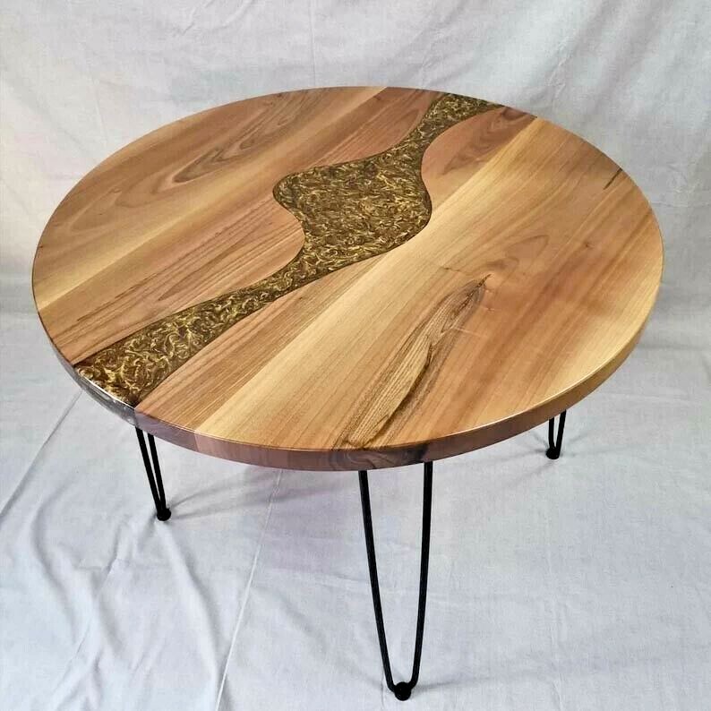 Epoxi de río resina dorada | El mejor regalo para decoración del hogar | Mesa de comedor | Decoraciones