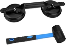 Floor Gap Repair Tool For Floating Flooring With Mallet And Suction Cup