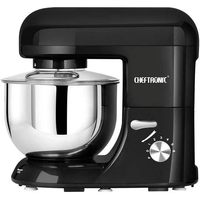 CHEFTRONIC STAND MIXER TILT HEAD DOUGH FOOD MIXER 5.5 QT STAINLESS STEEL SM-986 CHEFTRONIC STAND MIXER TILT HEAD DOUGH FOOD MIXER 5.5 QT STAINLESS STEEL SM-986