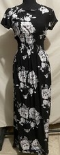 NWT's Eevee Legging Army Black W/Flowers Maxi Dress One Size