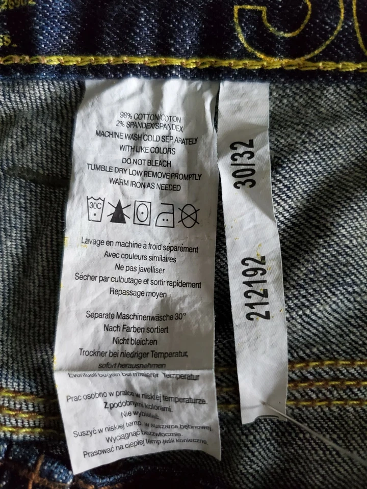 ANALOG ARTO JEANS Men's 30x32 Saari Signature Fit Dark Blue Denim Button Fly New - Image 3 of 4