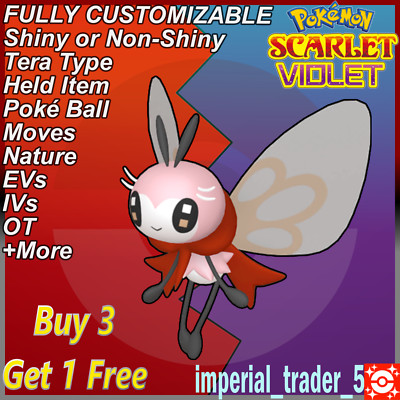 Pokémon Scarlet and Violet   Shiny Ribombee   W/ Best 6IV Customizable