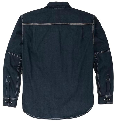 Filson Denim Work Shirt 20249478 Mid Wash Indigo Navy Dark Blue Jean Pre Washed - Picture 5 of 9