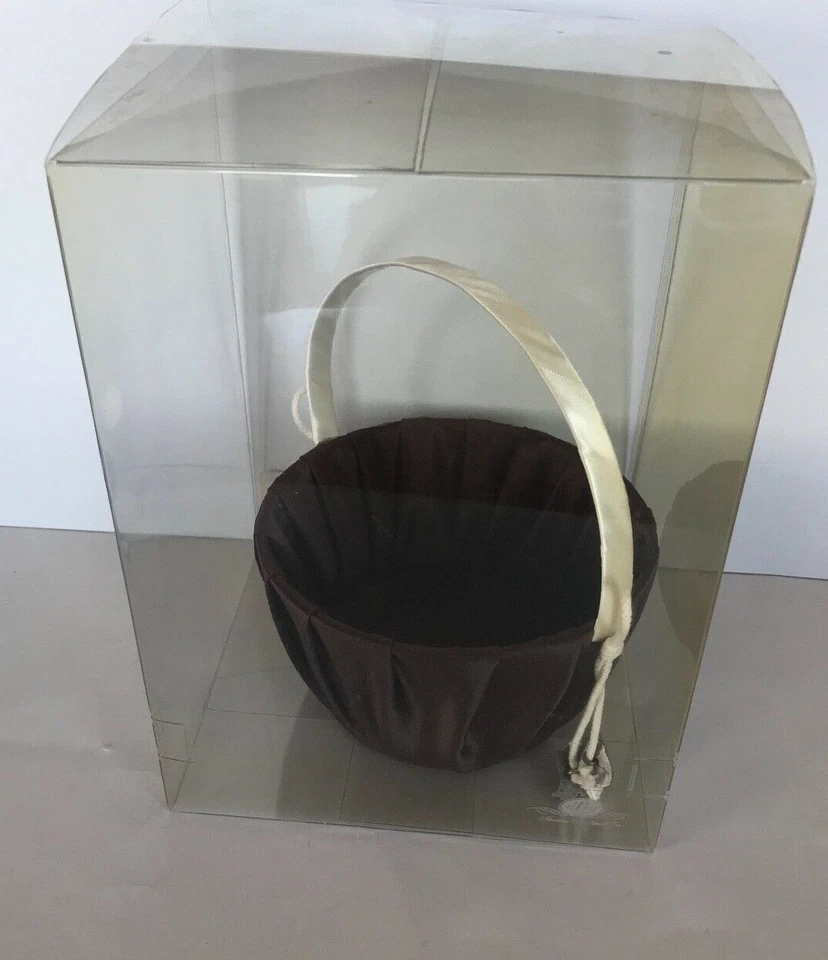 Western Wedding Brown Flower Basket , Silver Tone Cowboy Charms - Image 3 of 4