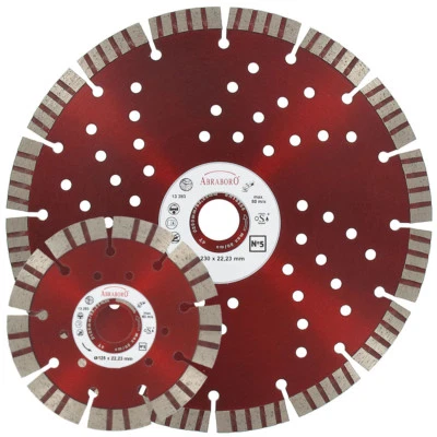 ABRABORO Turbo-Segment-Diamanttrennscheibe Ø 115 125 230 300 350 Diamantscheibe Beton 5