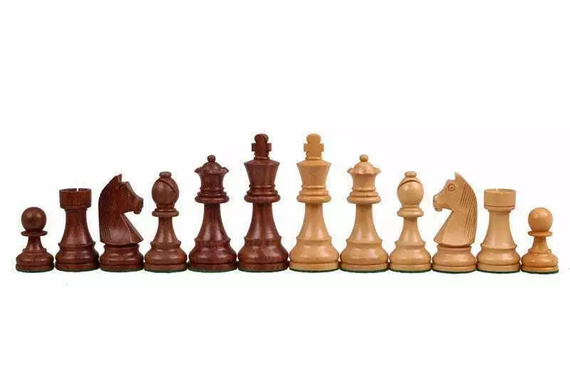  French Grandmaster's Staunton Chess Pieces Only Set- Golden  Rosewood - 4.1 King : Everything Else