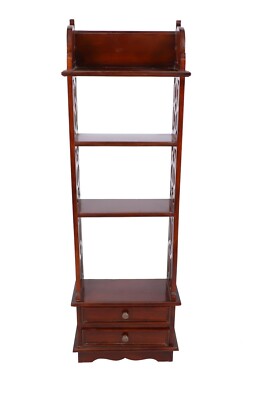 Etagere Aus Mahagoni Mit 4 Regalen Und Zwei Schubladen Im Kolonialstil