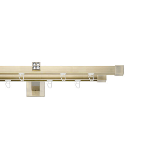 Gardinenstange Quadrat Innenlauf 20/20mm,1-läufig/2-läufig (Auflage für Träger) - Bild 5 von 13