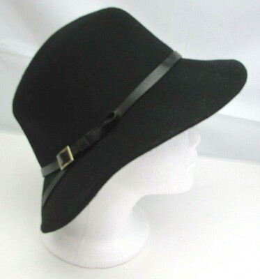 New Ladies Black Nine West Floppy Wool Felt Hat (O/S) s-l400.jpg main image 3