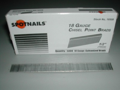 1 2 in 18 gauge brad nails