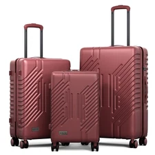 Luggage Aluminum Frame Hard Shell Suitcase TSA Lock w/ Spinner Wheel 3 Piece Set