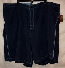 Caribbean Roundtree  Yorke Size 2XB Big Man Dark Navy New Mens Swimming Trunks