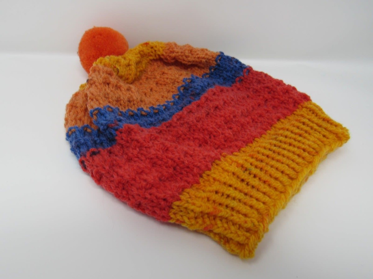 Handcrafted Multicolor Knit Hat Unisex Pandgey Wool Hat Red | Sherpa Adventure Gear main image 3